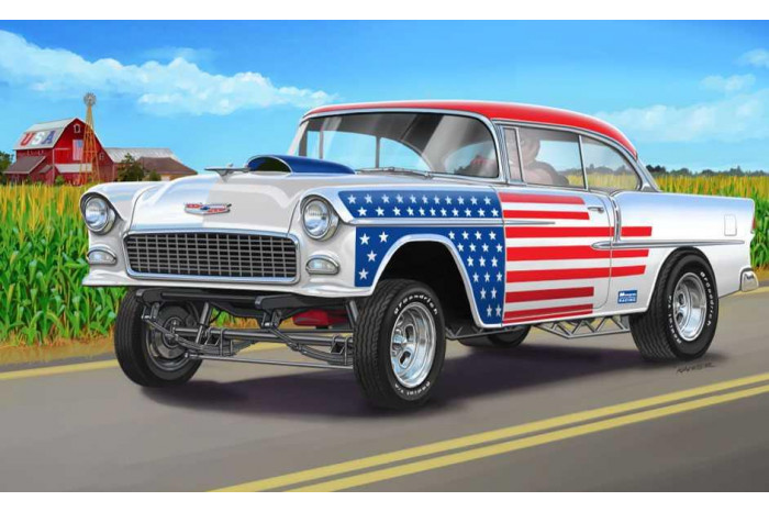 Plastic ModelKit MONOGRAM auto 4519 - ’55 Chevy Bel Air “Street Machine” (1:24)