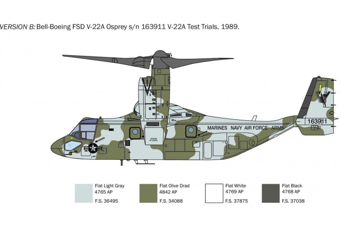 Model Kit vrtulník 1463 - V-22A Osprey (1:72)
