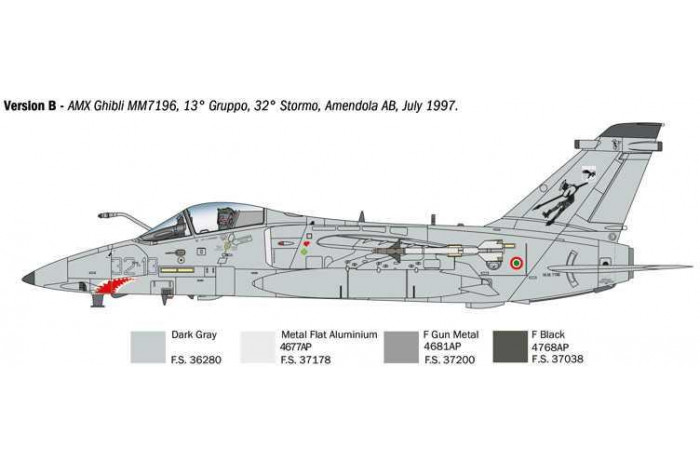 Model Kit letadlo 1460 - AMX Ghibli (1:72)