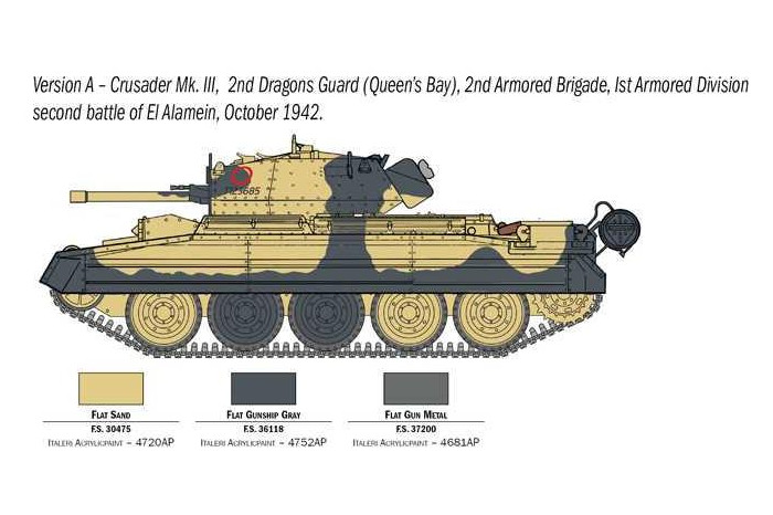 Model Kit military 6592 - Crusader Mk. II & British Tank Crew (1:35)