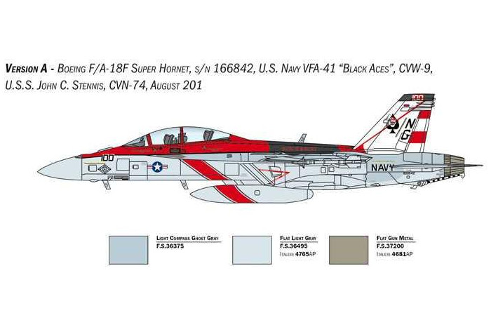 Model Kit letadlo 2823 - F/A-18F Hornet U.S. Navy Special Colors (1:48)