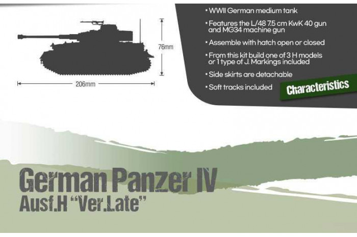 Model Kit tank 13528 - German Panzer IV Ausf.H "Ver.Late" (1:35)