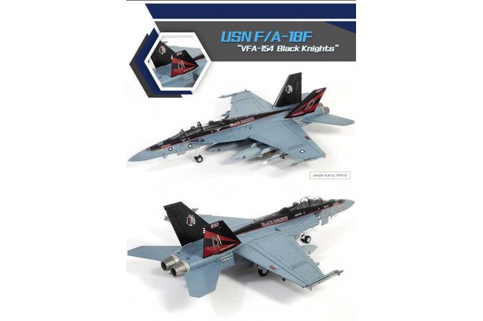 Model Kit letadlo 12577 - USN F/A-18F "VFA-154 Black Knight" (1:72)