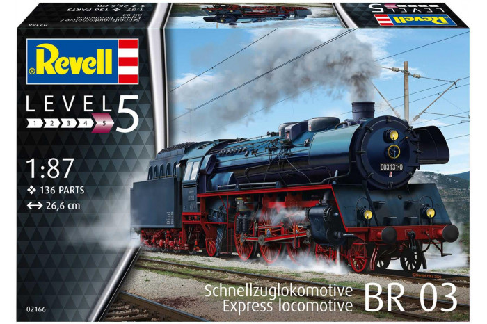 Plastic ModelKit lokomotiva 02166 - Standard express locomotive 03 class with tender (1:87)