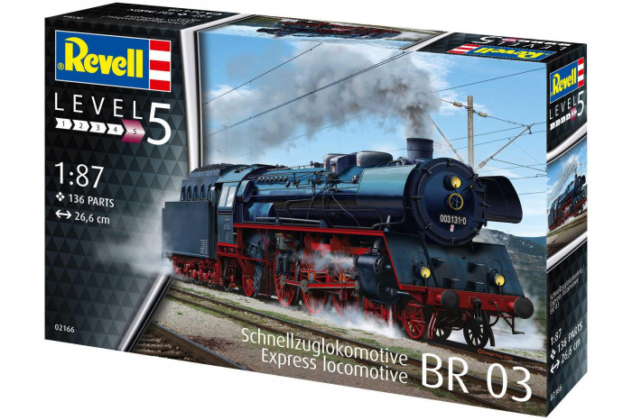 Plastic ModelKit lokomotiva 02166 - Standard express locomotive 03 class with tender (1:87)