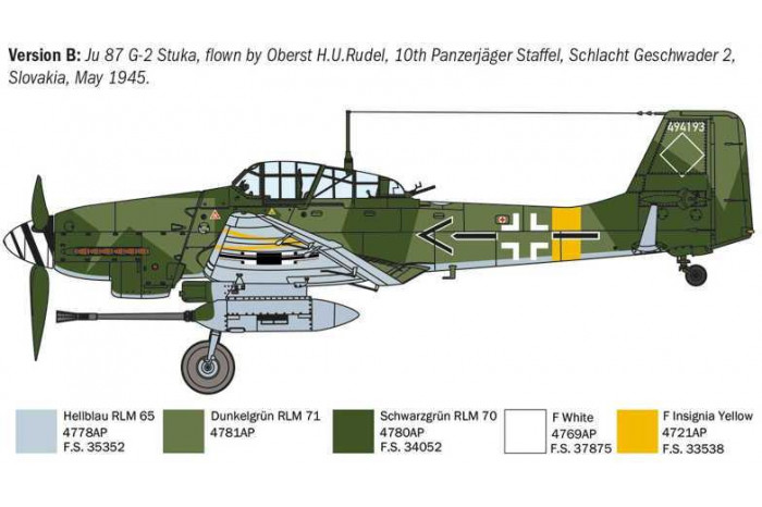 Model Kit letadlo 1466 - Ju-87 G-2 Kanonenvogel (1:72)