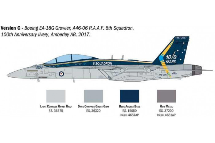 Model Kit letadlo 2824 - EA-18G Growler. (1:48)