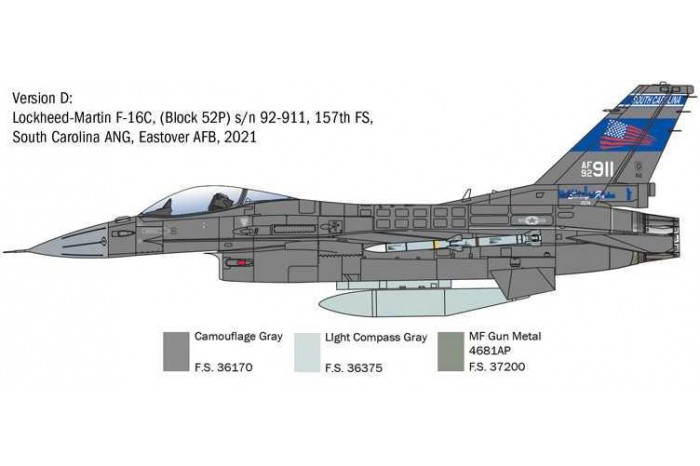 Model Kit letadlo 2825 - F-16C Fighting Falcon (1:48)