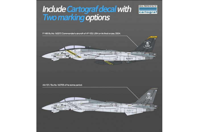 Model Kit letadlo 12578 - USN F-14B "VF-103 Jolly Rogers" (1:72)