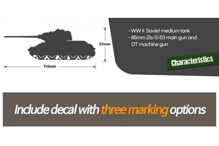 Model Kit tank 13421 - Soviet Medium Tank T-34-85 (1:72)