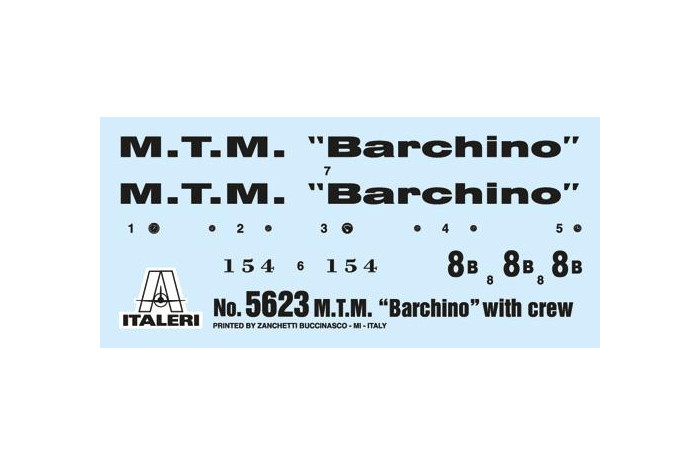Model Kit loď 5623 - M.T.M. "Barchino" with crew (1:35)