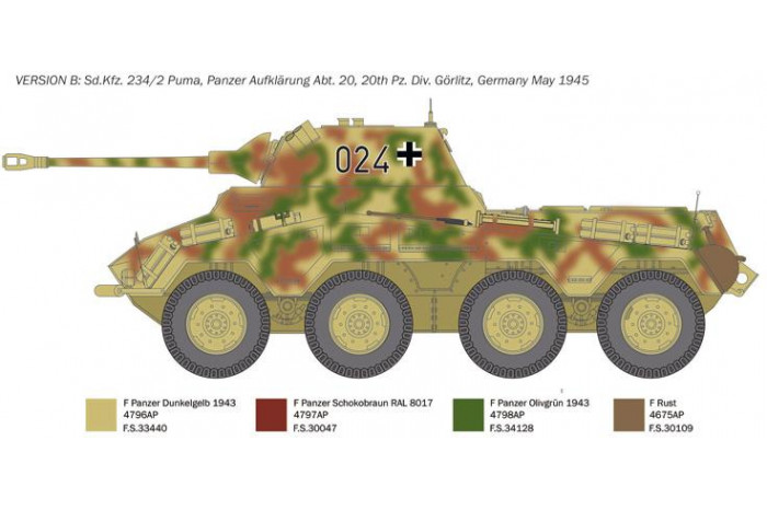 Model Kit military 6572 - Sd. Kfz.234/2 Puma (1:35)