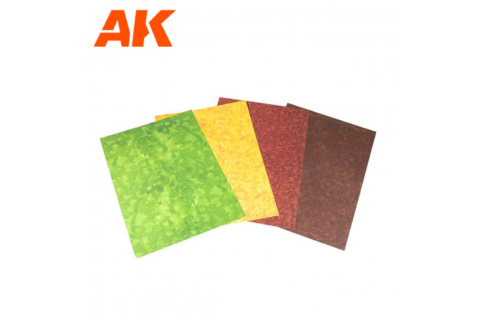 Barevné aršíky na výrobu listí (Punching Leaves Sheets Set) - 8147