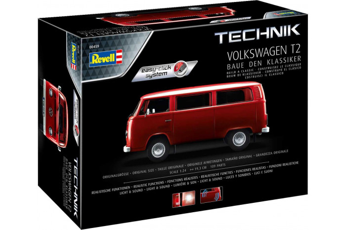 Plastic ModelKit TECHNIK auto 00459 - Volkswagen T2 (Easy-Click System) (1:24)