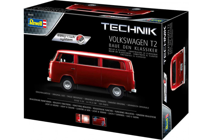 Plastic ModelKit TECHNIK auto 00459 - Volkswagen T2 (Easy-Click System) (1:24)