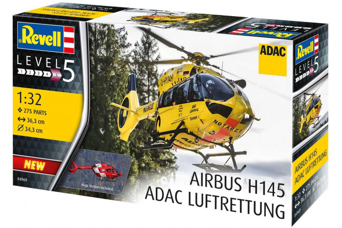 Plastic ModelKit vrtulník 04969 - H145 "ADAC/REGA" (1:32)