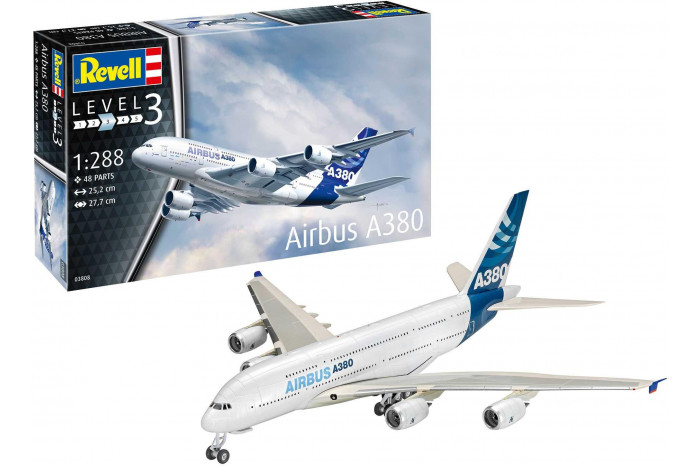 ModelSet letadlo 63808 - Airbus A380 (1:288)