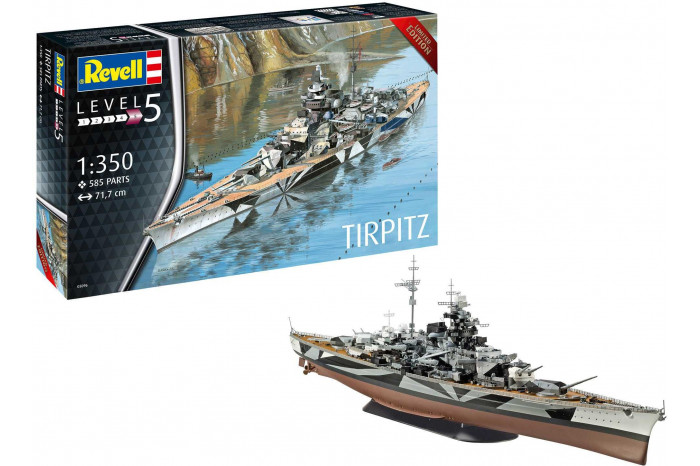 Plastic ModelKit loď 05096 - German Battleship WWII TIRPITZ (1:350)