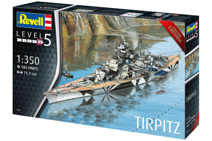 Plastic ModelKit loď 05096 - German Battleship WWII TIRPITZ (1:350)