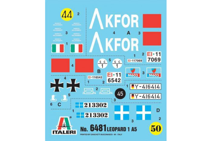 Model Kit tank 6481 - LEOPARD 1 A5 (1:35)