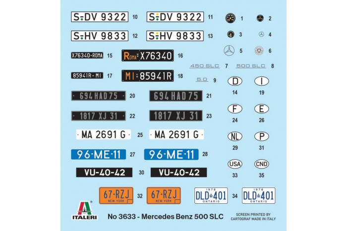 Model Kit auto 3633 - Mercedes 500 SLC (1:24)