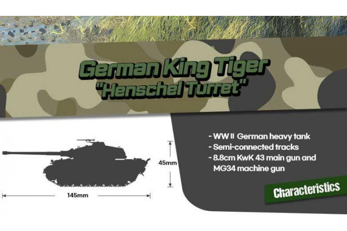 Model Kit tank 13423 - German King Tiger "Henschel Turret" (1:72)