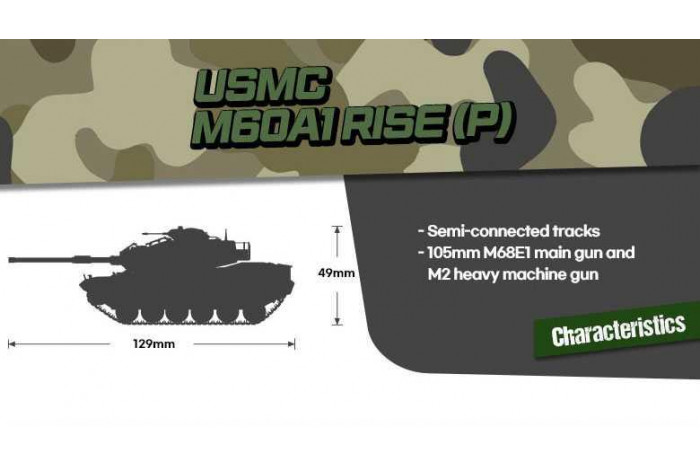 Model Kit tank 13425 - USMC M60A1 RISE (P) (1:72)