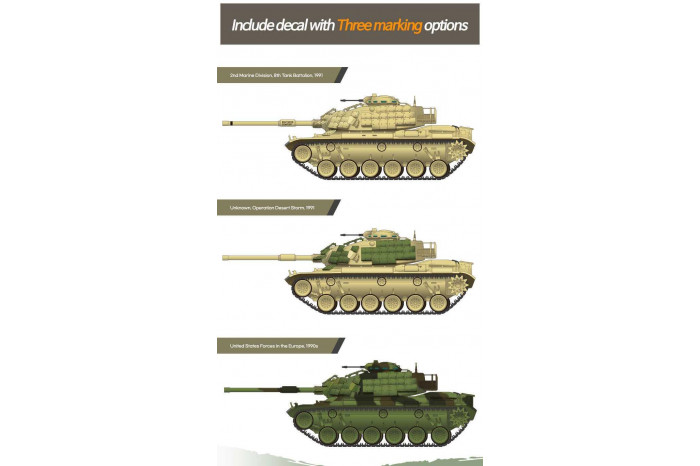 Model Kit tank 13425 - USMC M60A1 RISE (P) (1:72)