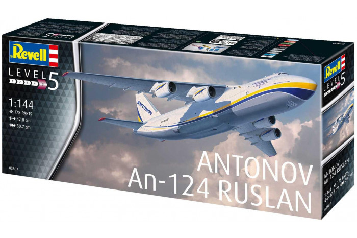 Plastic ModelKit letadlo 03807 - Antonov An-124 Ruslan (1:144)