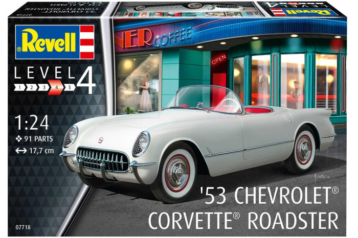 Plastic ModelKit auto 07718 - '53 Corvette Roadster (1:24)