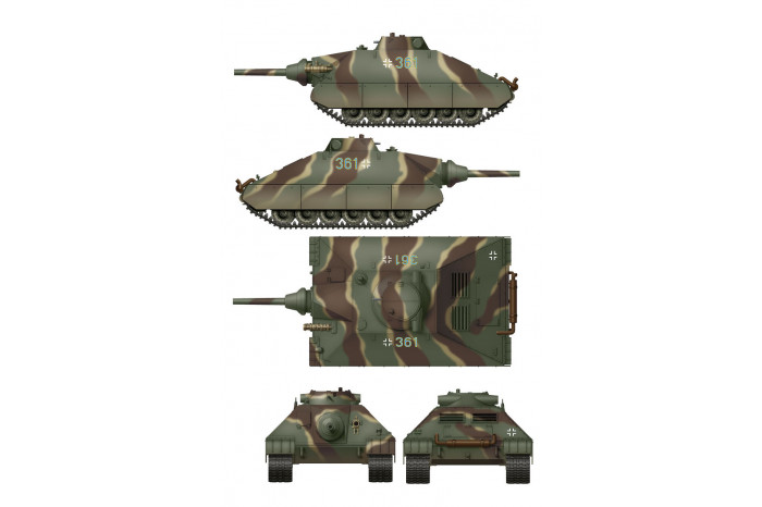 Schwerer kleiner Panzerkampfwagen German Heavy Tank Project 1944 (2 in 1) (1:35) - 35019