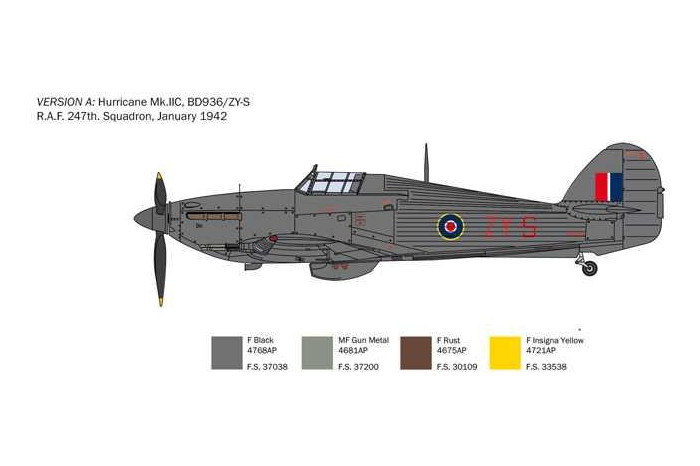 Model Kit letadlo 2828 - Hurricane Mk.II C (1:48)