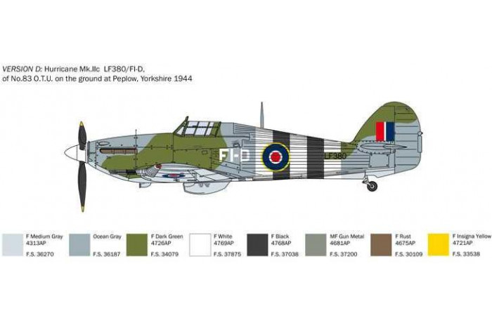 Model Kit letadlo 2828 - Hurricane Mk.II C (1:48)