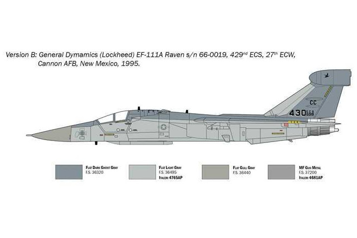 Model Kit letadlo 1235 - EF-111 A Raven (1:72)