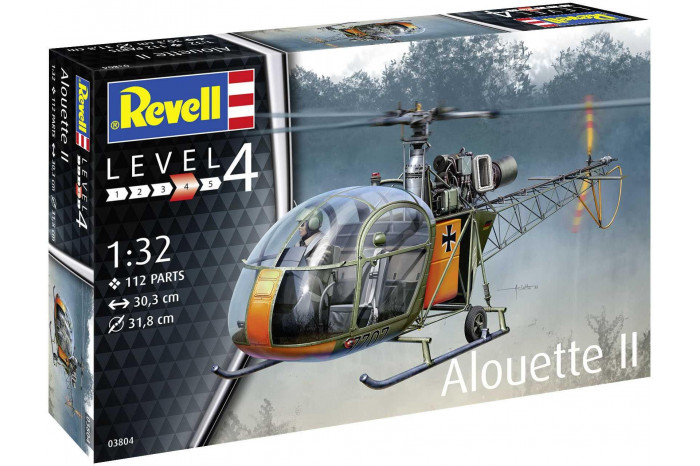 Plastic ModelKit vrtulník 03804 - Alouette II (1:32)