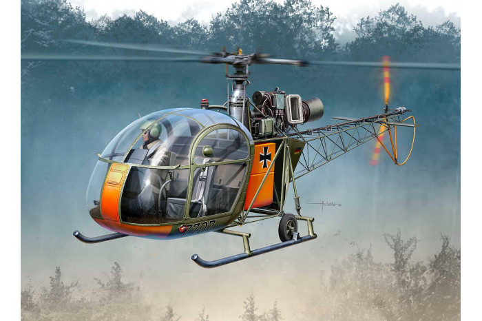 Plastic ModelKit vrtulník 03804 - Alouette II (1:32)