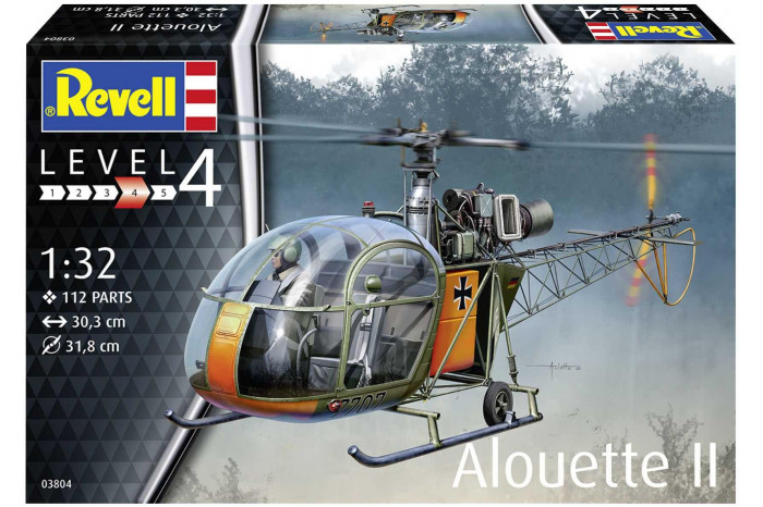 Plastic ModelKit vrtulník 03804 - Alouette II (1:32)