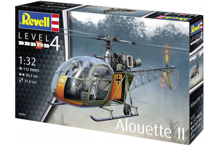 Plastic ModelKit vrtulník 03804 - Alouette II (1:32)