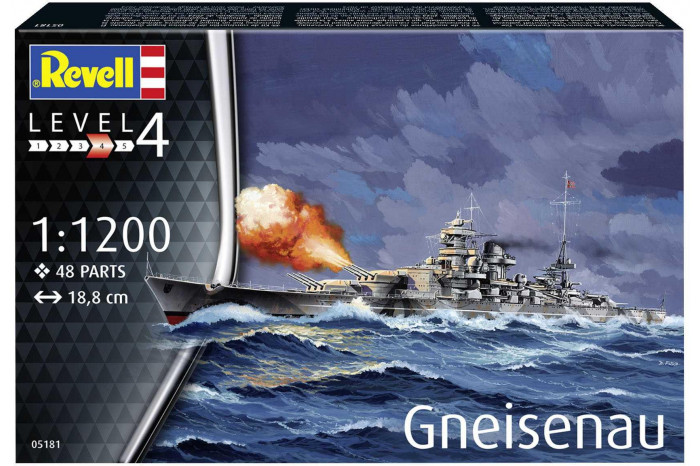 Plastic ModelKit loď 05181 - Gneisenau (1:1200)