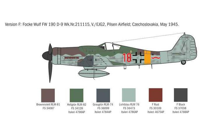 Model Kit letadlo 1312 - FOCKE WULF FW-190 D-9 (1:72)