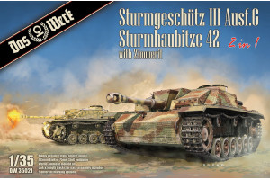 Sturmgeschütz III Ausf.G/Sturmhaubitze 42 w/Zimmerit (1:35) - 35021