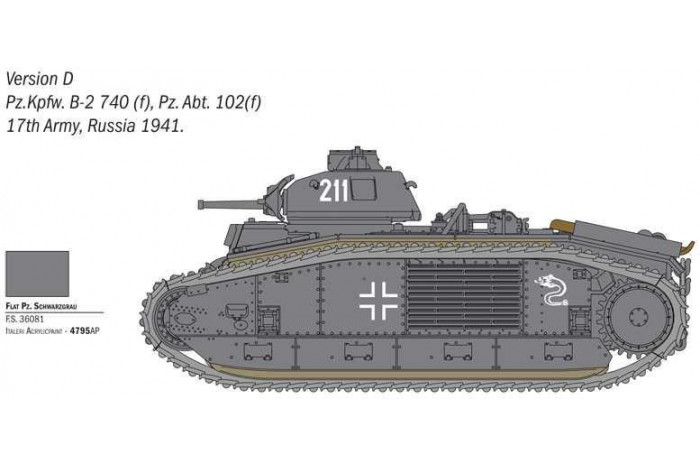Model Kit tank 25766 - Char B1 Bis (1:56)