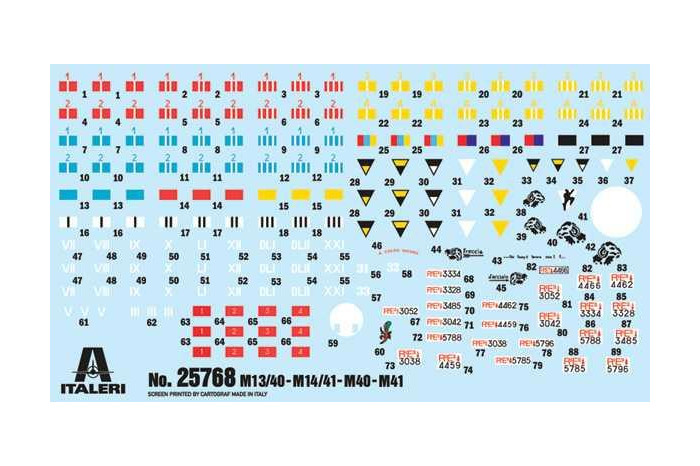 Model Kit tank 25768 - Italian tanks and semoventi (1:56)