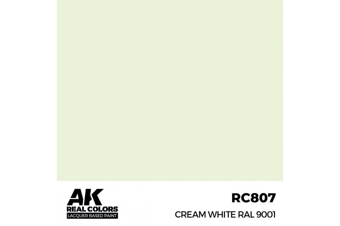 Krémová bílá (Cream White) RAL 9001 - RC807