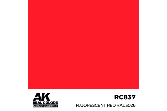 Fluorescentní červená (Fluorescent Red) RAL 3026 - RC837