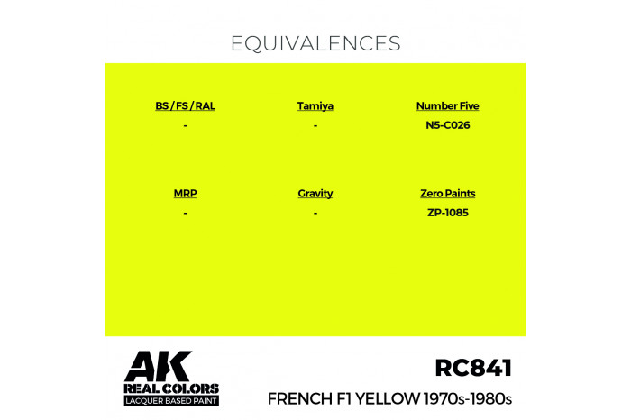 French F1 Yellow 1970s-1980s - RC841