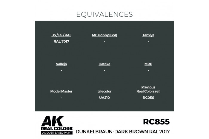Dunkelbraun-Dark Brown RAL 7017 - RC855
