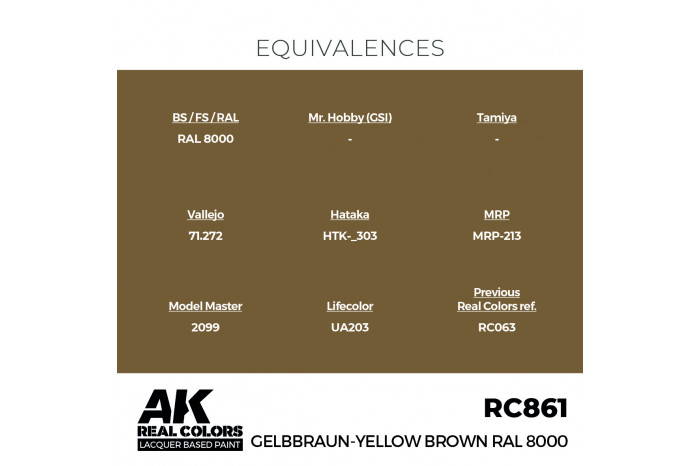 Gelbbraun-Yellow Brown RAL 8000 - RC861