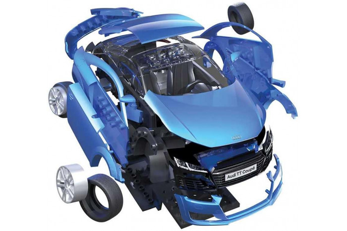 Quick Build auto J6054 - Audi TT Coupe - Blue