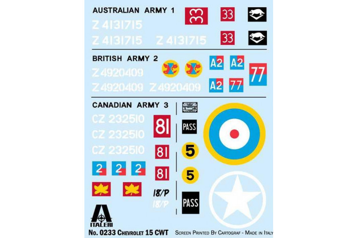 Model Kit military 0233 - Chevrolet 15 CWT (1:35)